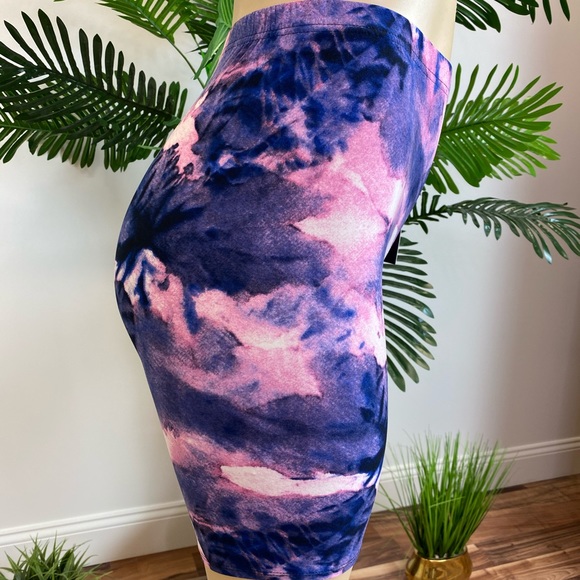 ‼️ Tie Dye Biker Shorts Leggings Active Wear Short - Picture 6 of 8